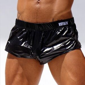 RUFSKIN ZUKO SEE-THROUGH NYLON SHORTS BLACK